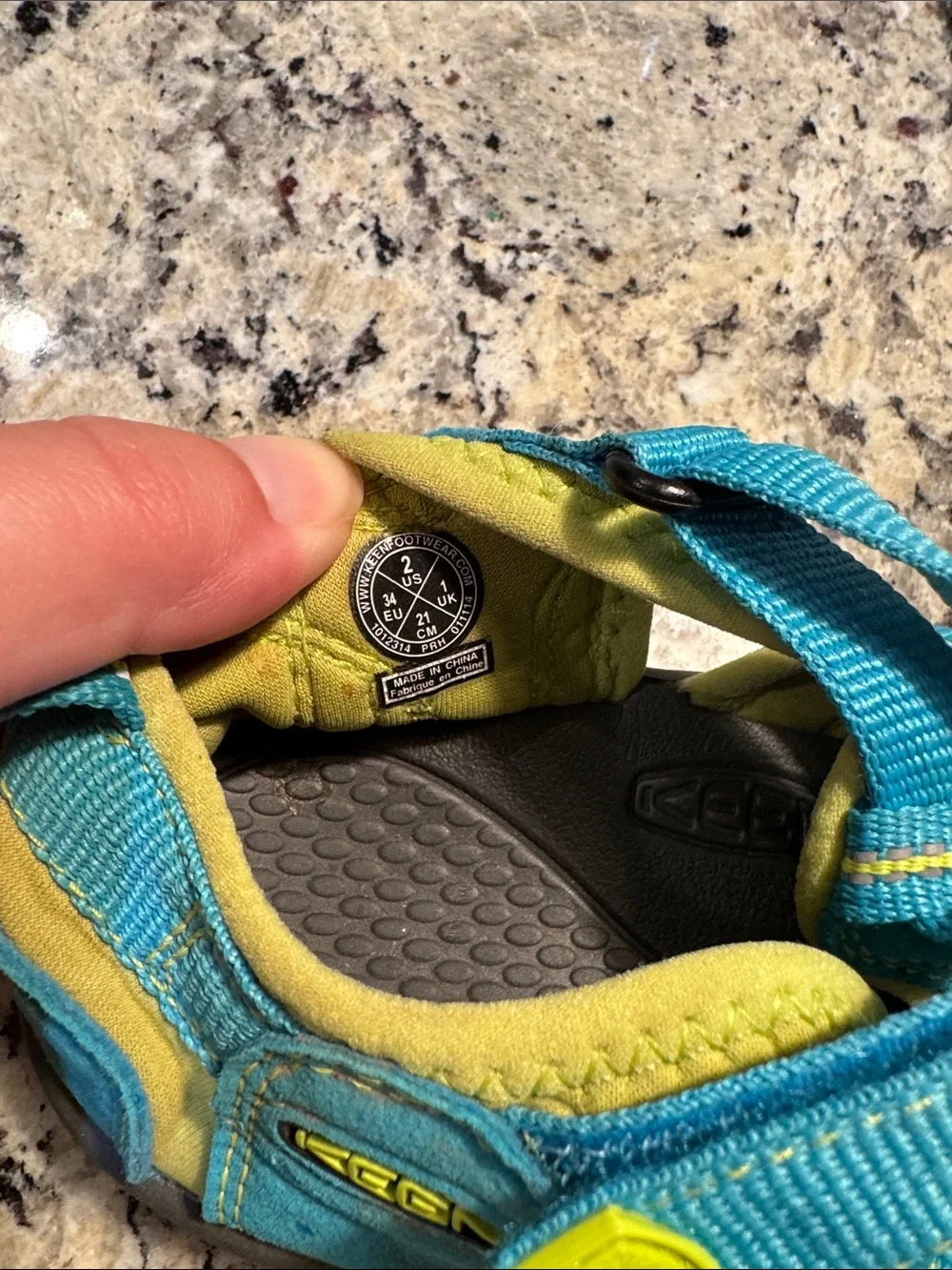 Keen Turquoise and Lime Youth Water Shoes